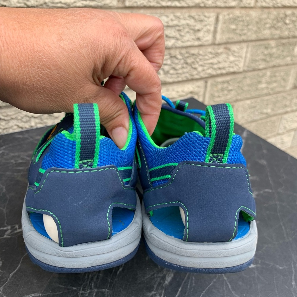 TEVA Manatee Sandals Youth Boys Size 4 Hiking Waterproof Outdoors Blue Green - Picture 3 of 8